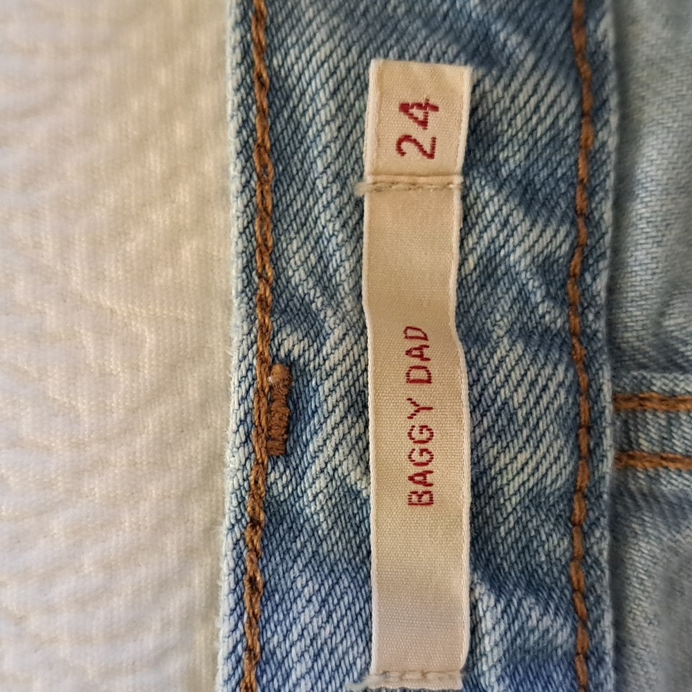 Levi's Premium Womens Baggy Dad Light‎ Wash 100% Cotton Wide Leg Jeans S-24 - Picture 11 of 11